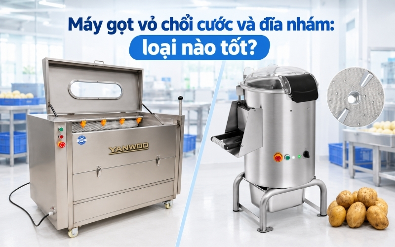 Máy gọt vỏ chổi cước và đĩa nhám loại nào tốt