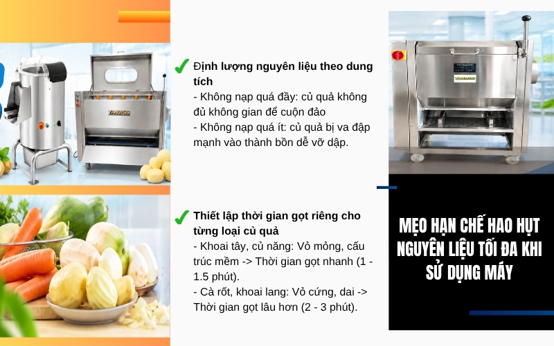 Mẹo hạn chế hao hụt nguyên liệu tối đa khi sử dụng máy
