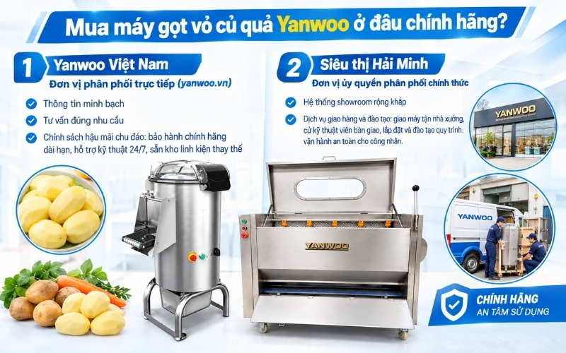 Mua máy gọt vỏ củ quả Yanwoo ở đâu chính hãng