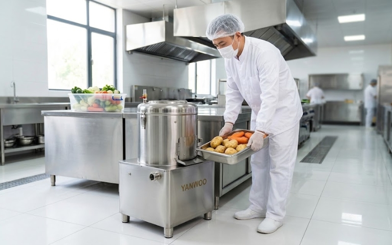 Review chi tiết về máy rửa gọt củ quả Yanwoo XT-P10