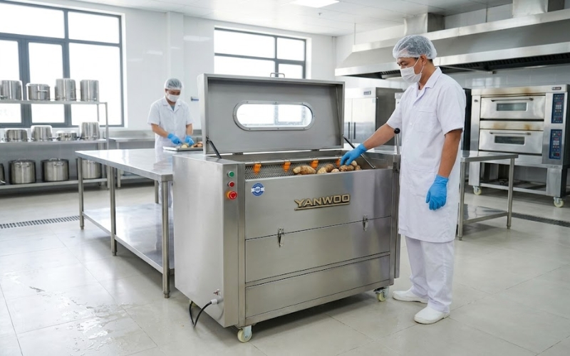 Máy chà rửa gọt vỏ củ quả Yanwoo CX-60