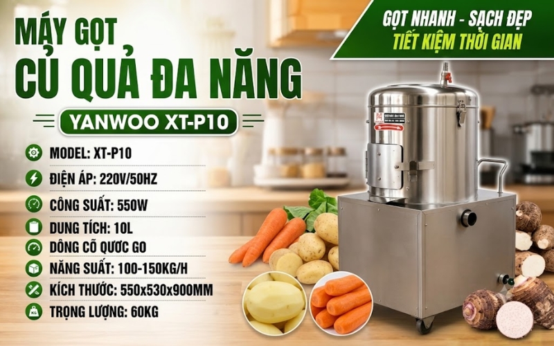 Thông số của máy rửa rau củ quả Yanwoo XT-P10