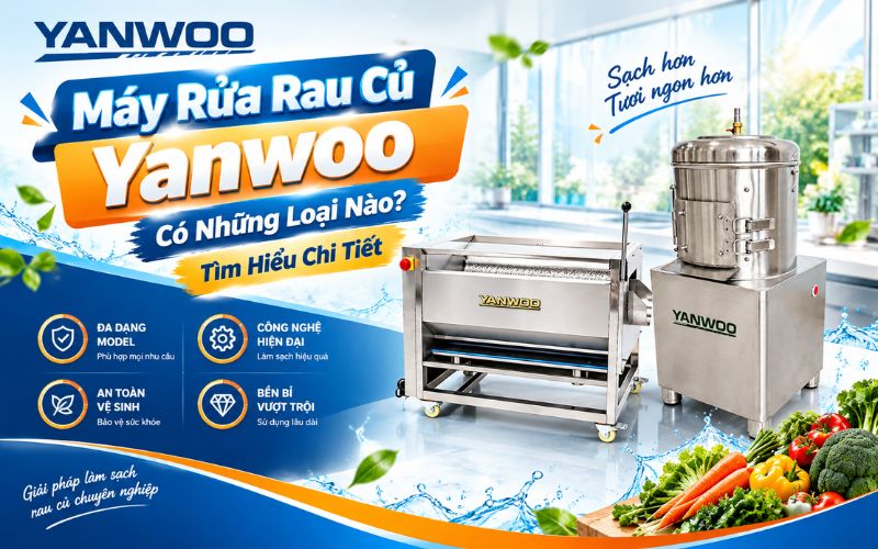 Máy Rửa Rau Củ Yanwoo Có Những Loại Nào? Tìm Hiểu Chi Tiết