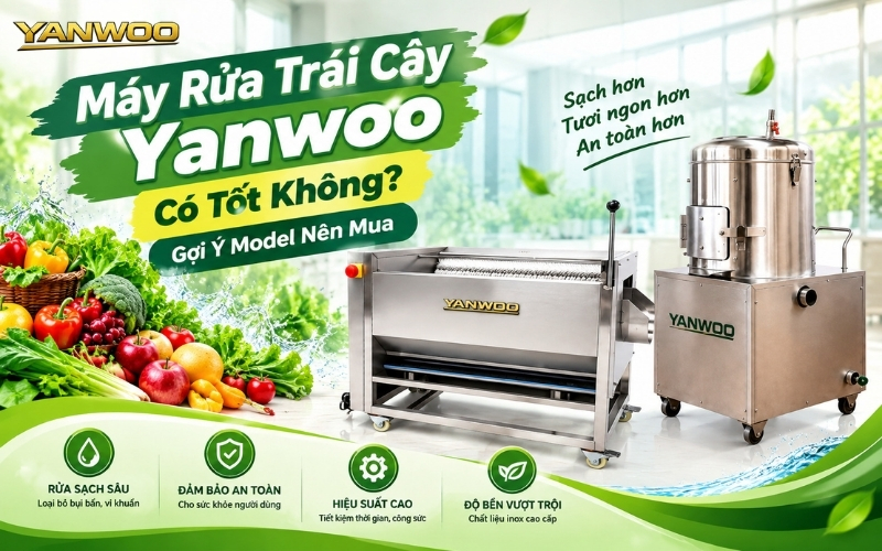 Máy Rửa Trái Cây Yanwoo Có Tốt Không? Gợi Ý Model Nên Mua