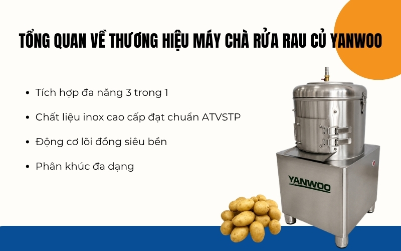 Tổng quan về thương hiệu máy chà rửa rau củ Yanwoo