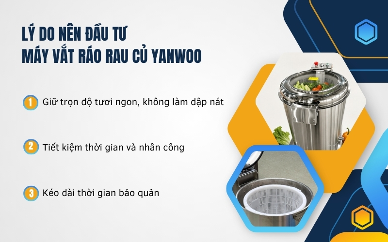 Lý do nên đầu tư máy vắt ráo rau củ Yanwoo