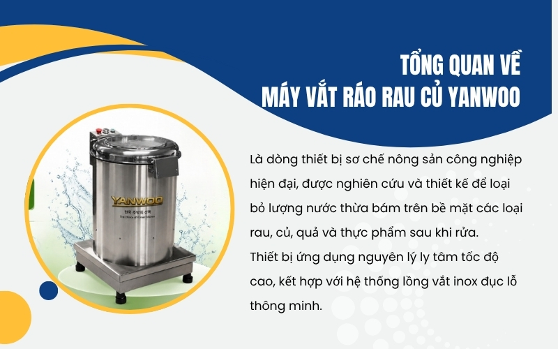 Tổng quan về máy vắt ráo rau củ Yanwoo