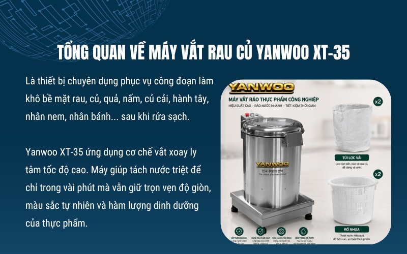 Tổng quan về máy vắt rau củ Yanwoo XT-35