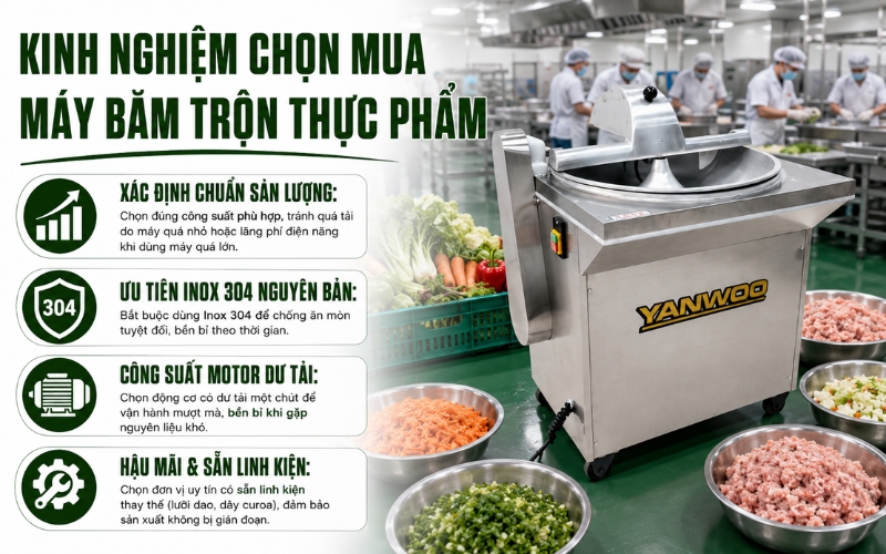 Kinh nghiệm chọn mua máy băm trộn thực phẩm phù hợp