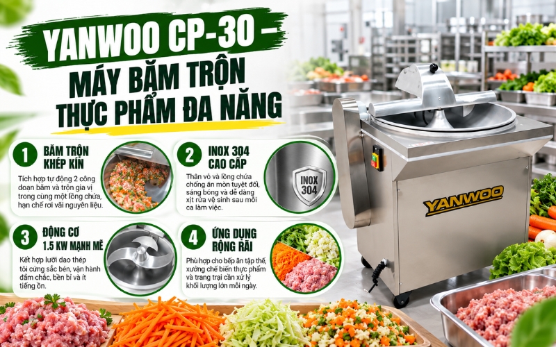 Ưu điểm nổi bật của máy băm trộn Yanwoo CP-30