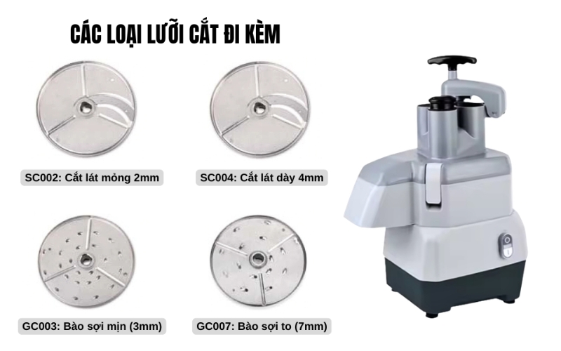 4 đĩa cắt cho nhiều kích thước thành phẩm