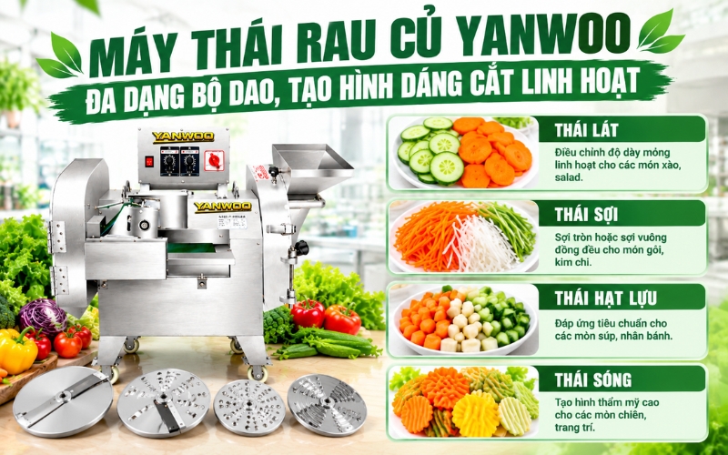 Đa dạng bộ dao, tạo hình dáng cắt linh hoạt