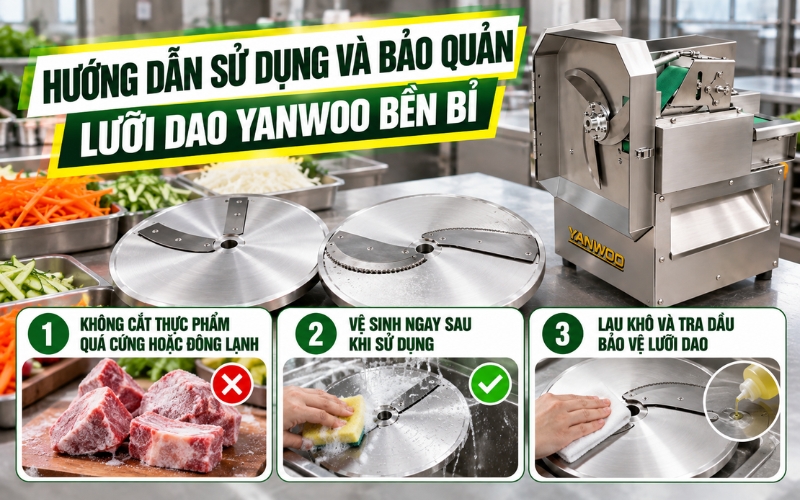 Hướng dẫn sử dụng và bảo quản lưỡi dao Yanwoo bền bỉ