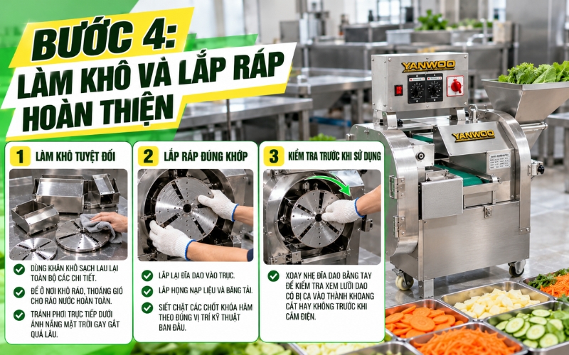 Bước 4: Làm khô và lắp ráp hoàn thiện