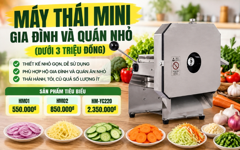 Máy thái mini gia đình và quán nhỏ