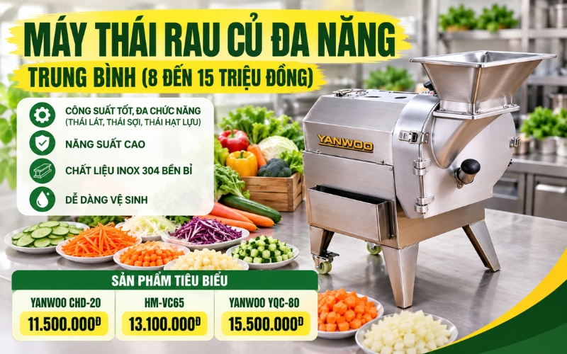 Máy thái rau củ đa năng trung bình