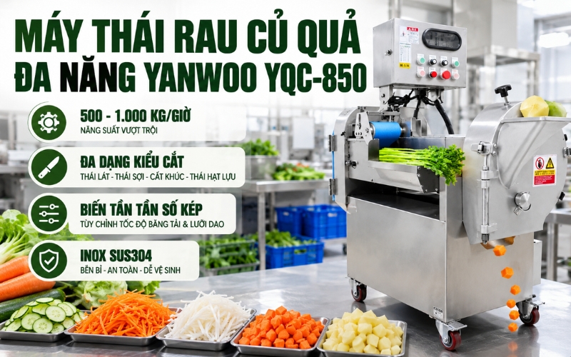 Máy thái rau củ quả đa năng Yanwoo YQC-850