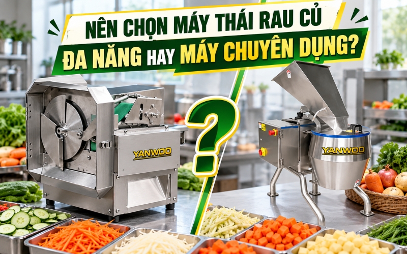 Nên chọn máy thái rau củ đa năng hay máy chuyên dụng?