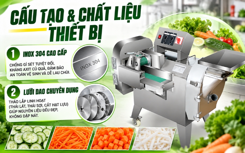 Phân loại cấu tạo và chất liệu thiết bị