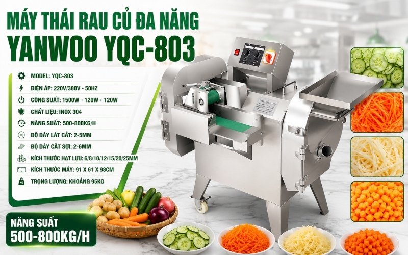 Thông số máy thái rau củ YANWOO YQC-803