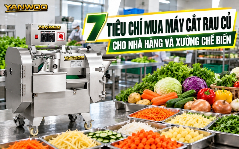 7 tiêu chí mua máy cắt rau củ cho nhà hàng và xưởng chế biến