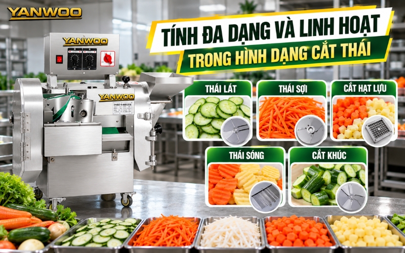 Tính đa dạng và linh hoạt trong hình dạng cắt thái