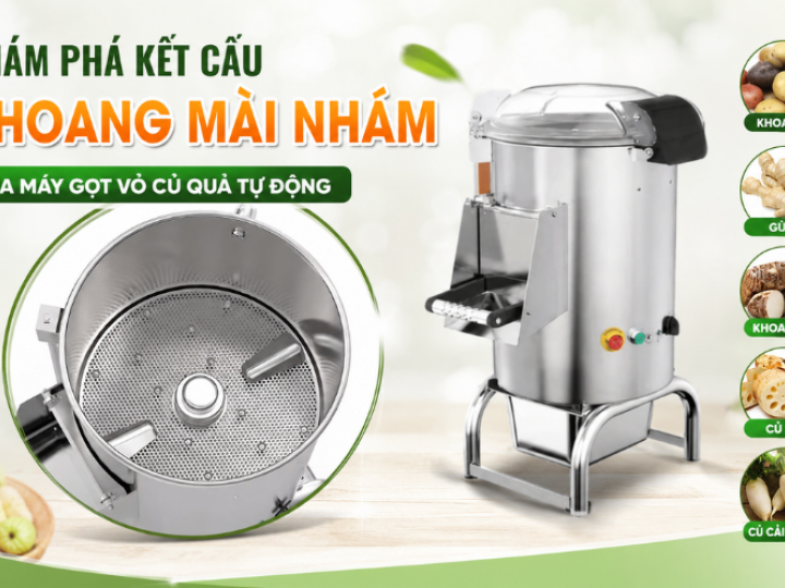Khám phá kết cấu khoang mài nhám của máy gọt vỏ củ quả tự động