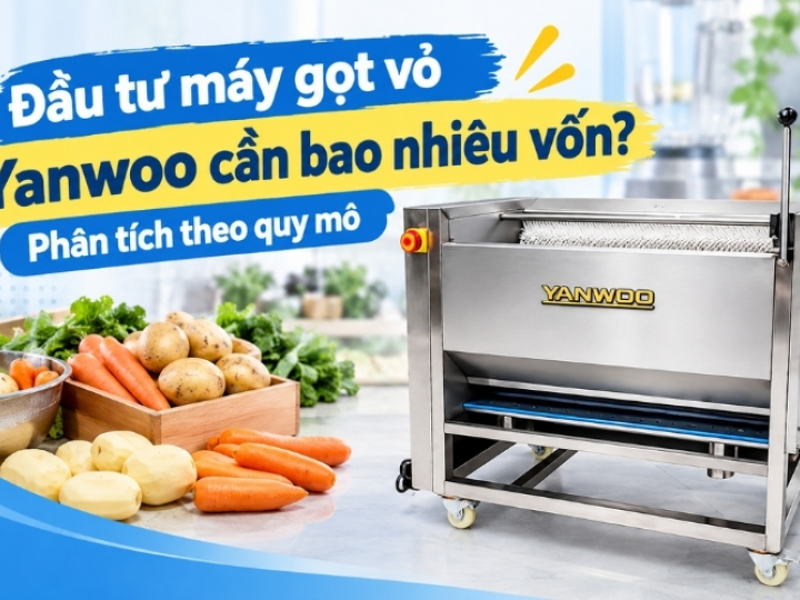 Đầu tư máy gọt vỏ Yanwoo cần bao nhiêu vốn? Phân tích theo quy mô