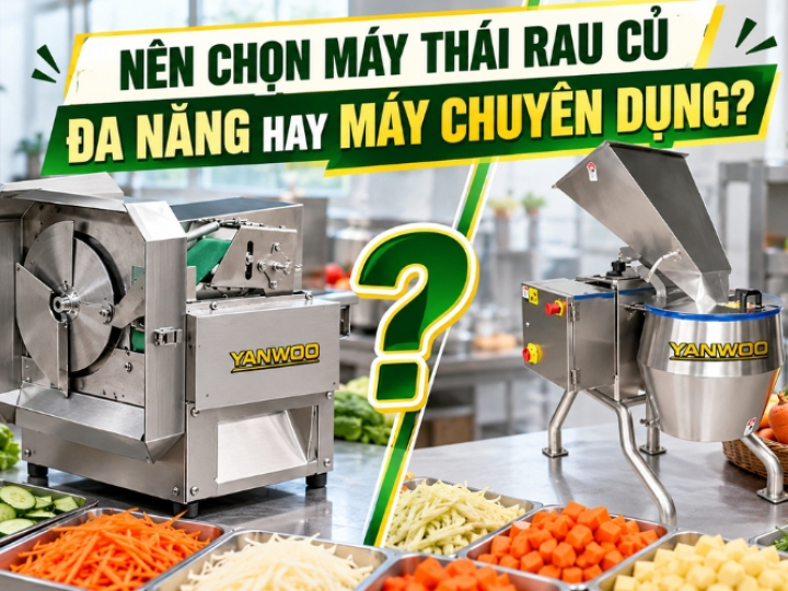 Nên chọn máy thái rau củ đa năng hay máy chuyên dụng?